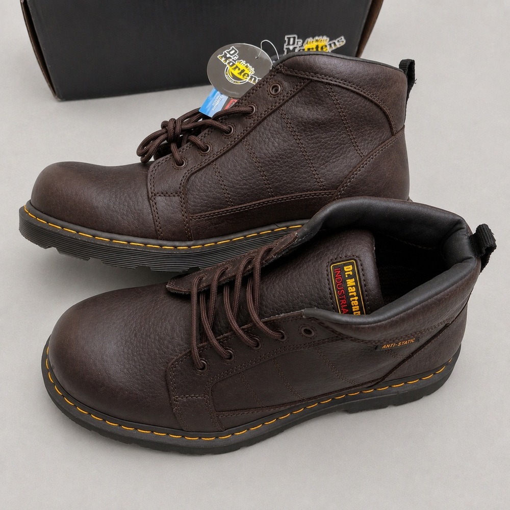 Dr. Martens Reactor Industrial Bear Work Boots Bark Brown‎ 12754201 Mens 14 NEW
